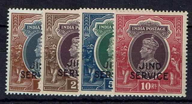Image of Indian Convention States ~ Jind SG O83/6 LMM British Commonwealth Stamp